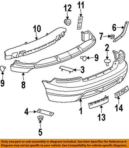 Dodge oem 5029201ab rear bumper-lower retainer