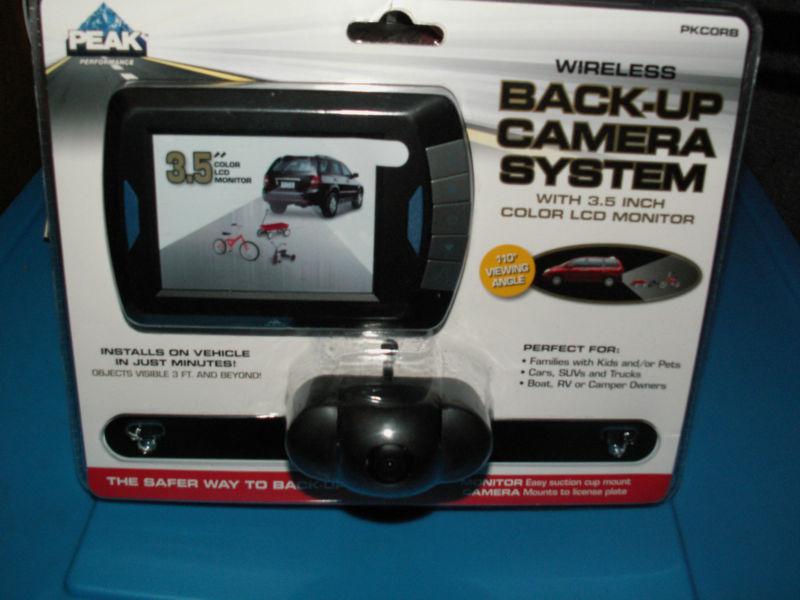 Peak back-up camera system color lcd 3.5" screen new