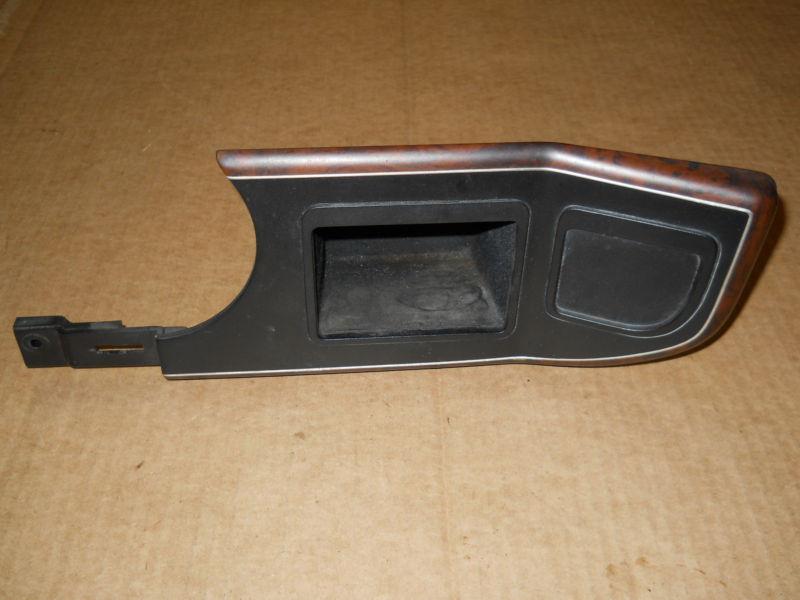 1987-1991 bronco f150 lower right driver side trim bezel coin tray woodgrain oem