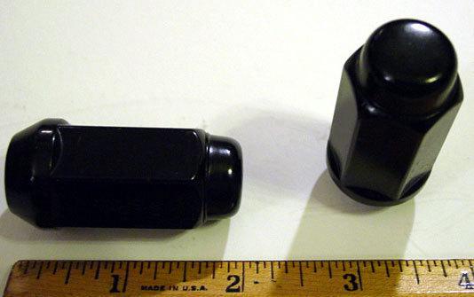 32 black acorn lug nuts 14mm1.5 for chevy truck 7/8 hex 8 lug ford superduty