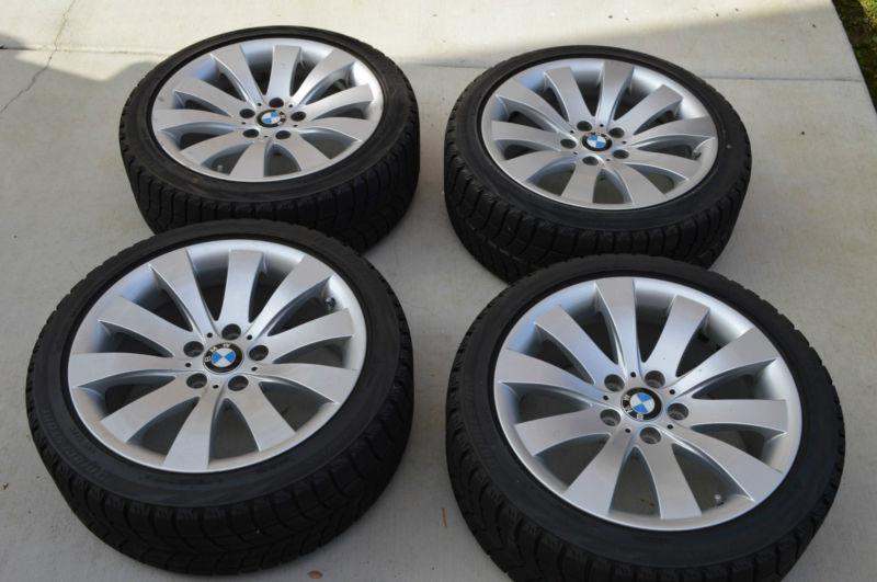 Genuine bmw style '250' oem 18" silver alloy wheels and bridgestone blizzak tire
