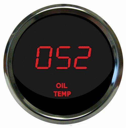 Digital oil temperature gauge red / chrome bezel intellitronix ms9108-r usa