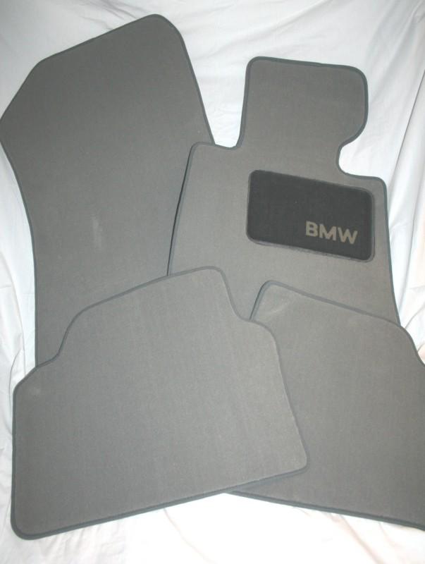 2007 to 2012 bmw 328i convertible carpeted floor mats - factory oem items - gray