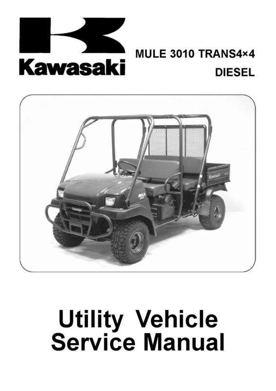 Kawasaki mule 3010 trans 4x4 diesel shop service repair manual 2007 kaf950 07 cd