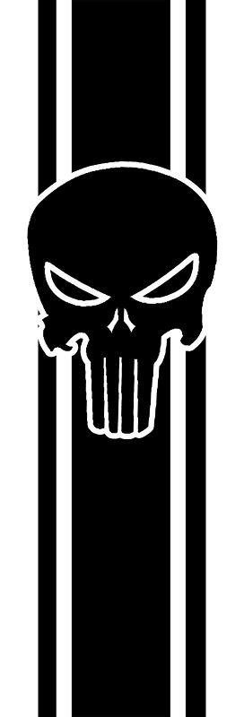 Dodge, chevy, ford "punisher'' truck bed stripe decal (1 set)