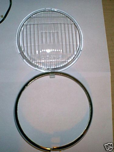 New harley davidson knucklehead ul 45 cycleray headlight lense and ring