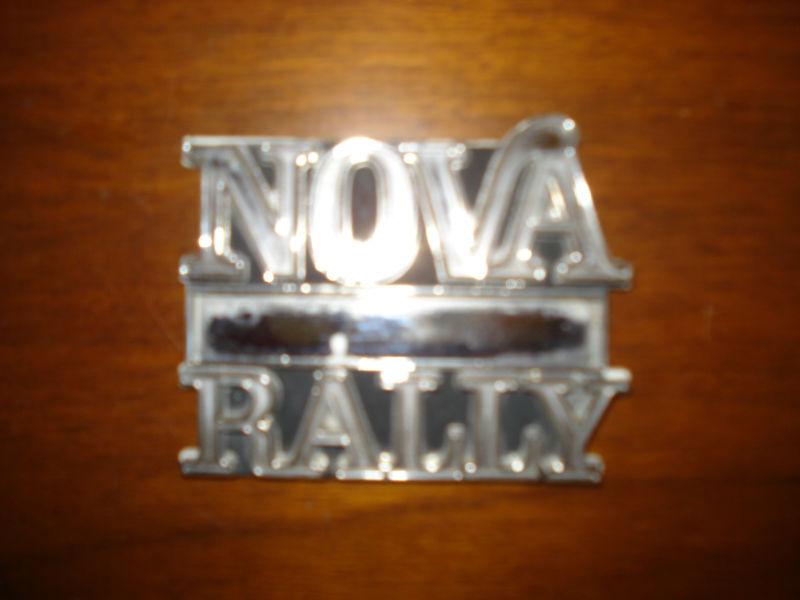 1977 nova rally trunk emblem 77 only non reproduced