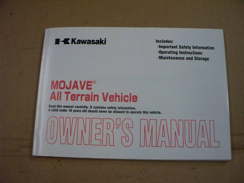 2004 kawasaki ksf250-a18 250 mojave oem owners manual