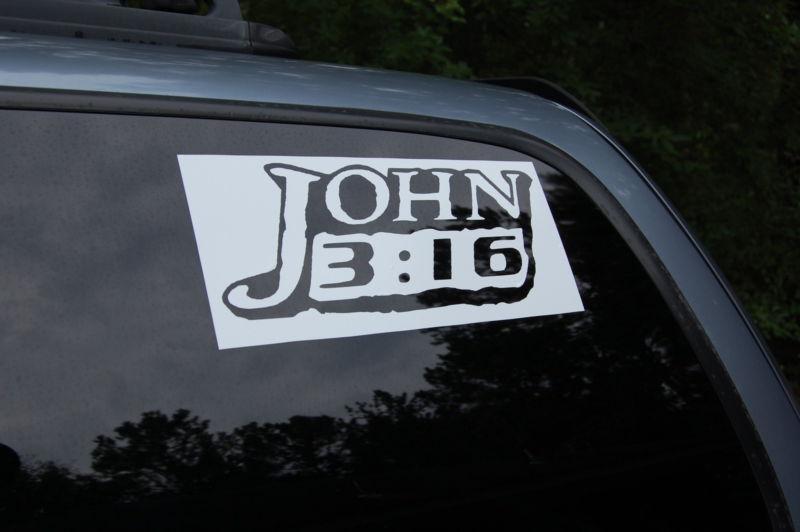 John 3:16 decal sticker religious  window truck car wall with glass decals