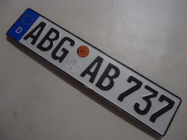 German bmw euro plate # abg ab 737 german license plate used 