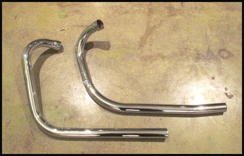 Triumph 1966-68 t120 tr6  uk exhaust pipe set pn# 70-5957/8 or 70-5957 & 70-5958