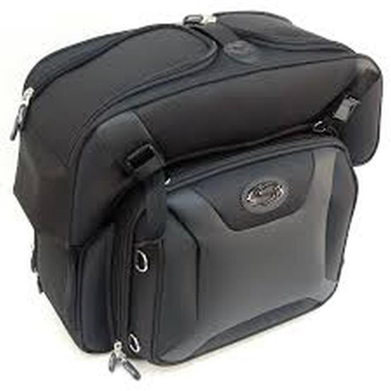 Saddlemen sport sissy bar/combo bag ftb2500 saddlebags,black,16"w x15.5"h x19.5d