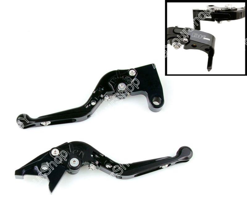 Adjustable folding extendable brake clutch levers suzuki b-king 08-11 black
