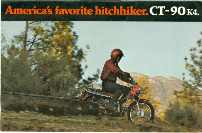 Rare vintage 1972 honda ct-90 k4 trail 90 motorcycle sales advertising brochure