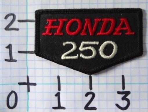 Vintage nos honda 250 motorcycle patch from the 70's 010