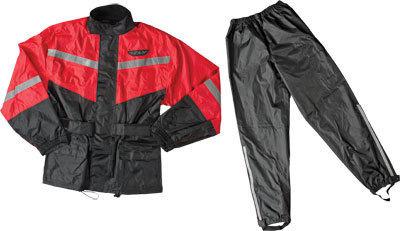 Western power sports 478-80114x 2-pc rain suit black/red 4x