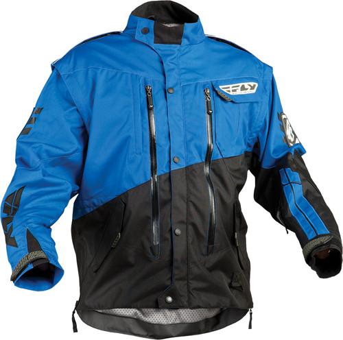 Fly racing patrol motorcycle jacket blue/black medium 366-681m
