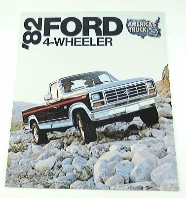 1982 82 ford 4-wheeler pickup truck brochure xls xlt