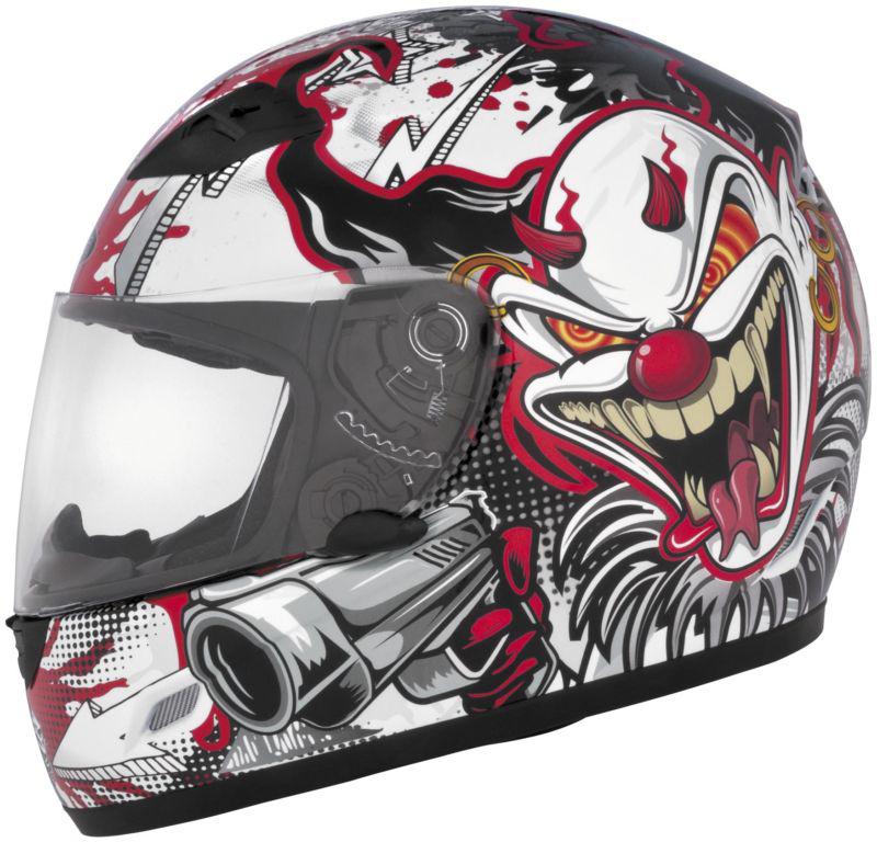 Cyber helmets cyber us-39 graphics motorcycle helmet killer clown medium