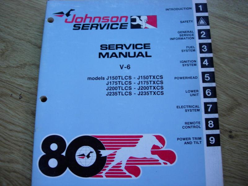 Omc johnson outboard - repair service manual - 1980 - v-6 - jm-8011