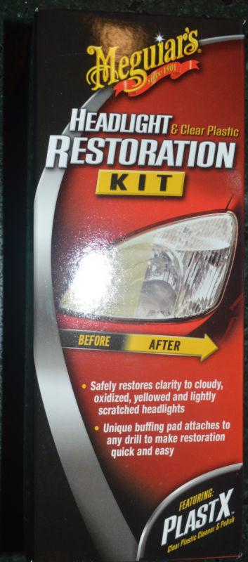Meguiars headlight restoration kit new  #g1900 featuring plastx