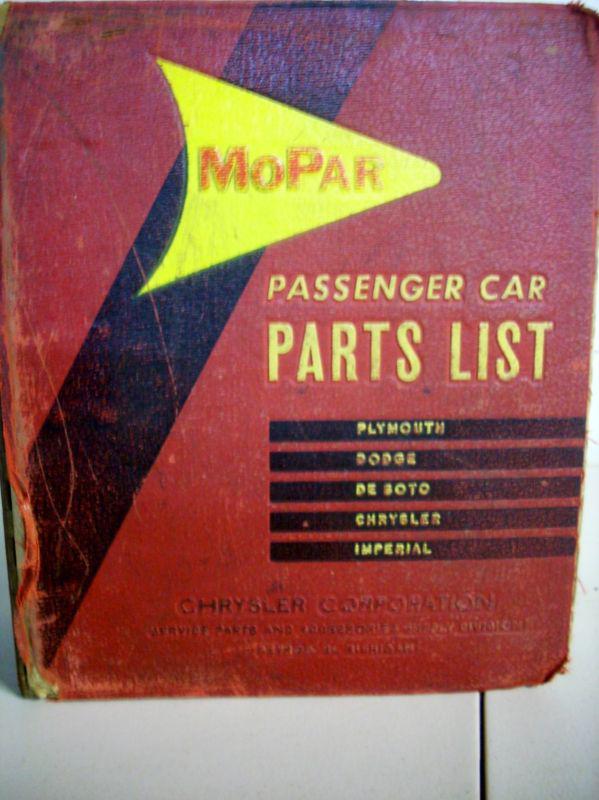 1955 1956 1957 58 1958 mopar dodge chrysler plymouth desoto parts book fury 300