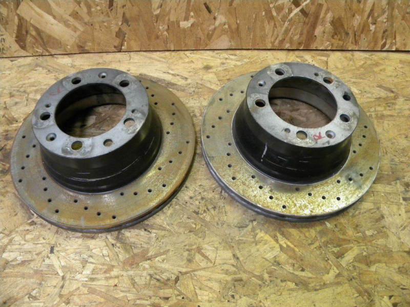 91 porsche 911 964 rear brake rotors discs cross drilled