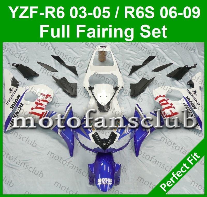 Fit yamaha yzf r6 03 04 05 yzfr6 2003 2004 2005 fairing bodywork plastics #01 c