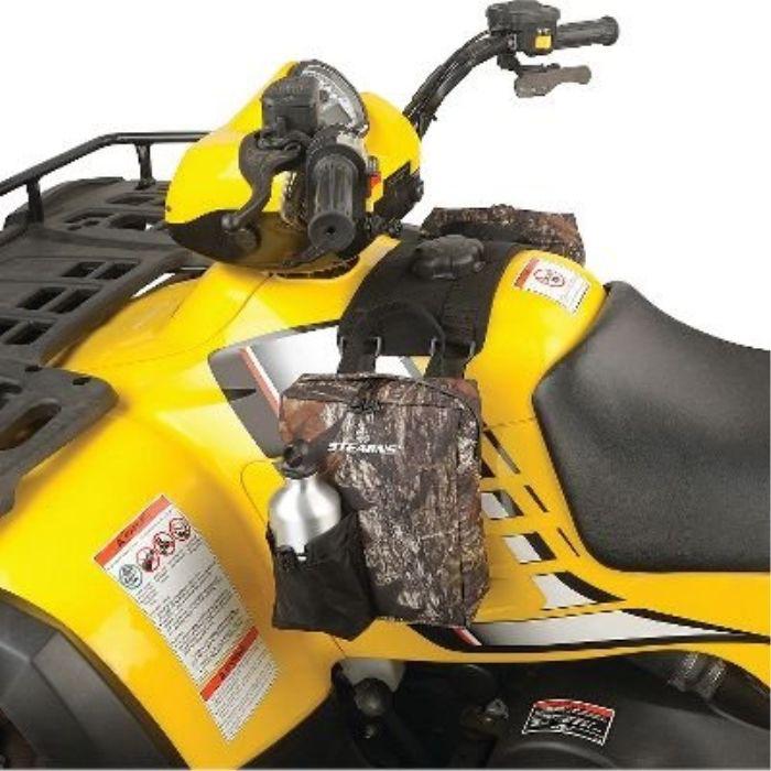 Atv snowmobile cargo solution saddle bag tank top water resistant holds securely