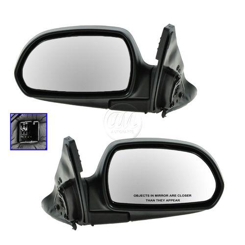 Power heated side view mirrors left & right pair set for 01-06 hyundai elantra
