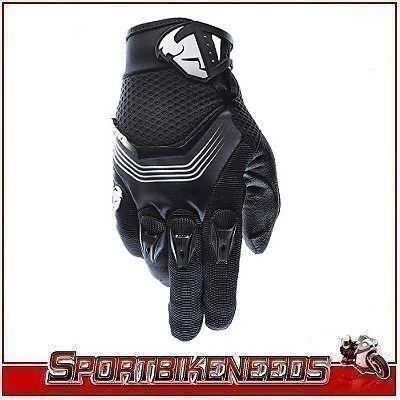 Thor core solid black white gloves new medium md