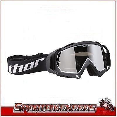 Thor hero matte flat black motocross goggles new 