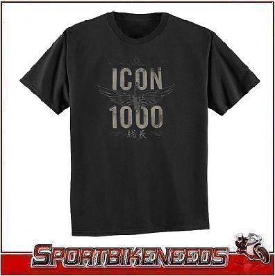 Icon 1000 leader tee t-shirt new size large l lg black grey t shirt