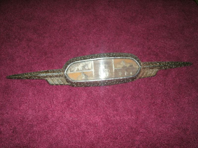 Vintage plymouth car trunk ornament script emblem from the 1940's1950's sailboat