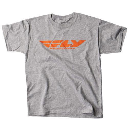 Fly racing corporate t-shirt grey (youth lg / large)