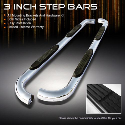 94-01 ram 1500 ext./club cab 3" polished stainless steel side step nerf bar pair