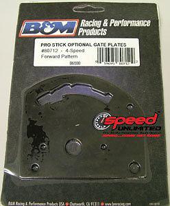 B&m 80712 pro stick shifter gate plate 4 speed overdrive