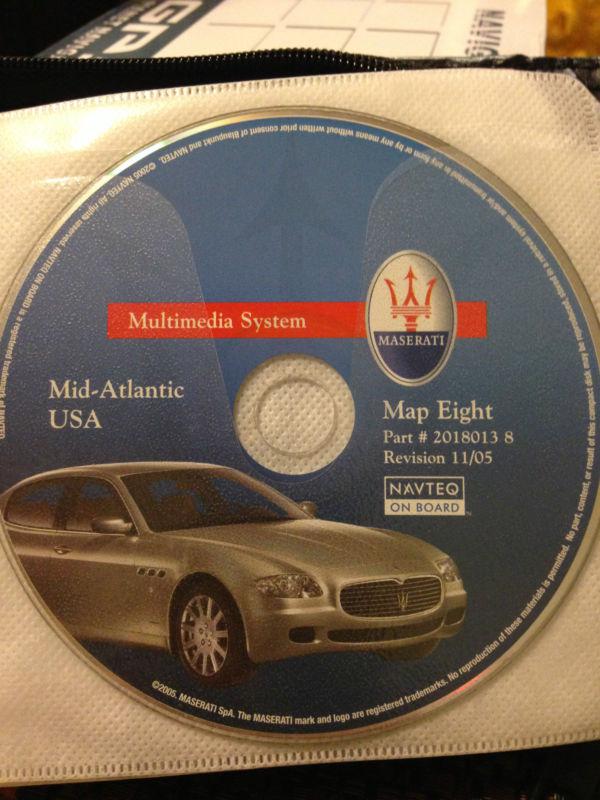 Maserati navigation map multimedia dvd mid atlantic usa 2018013 8 11/05