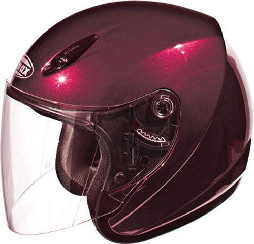 Gmax gm17 spc open face helmet wine red m/medium
