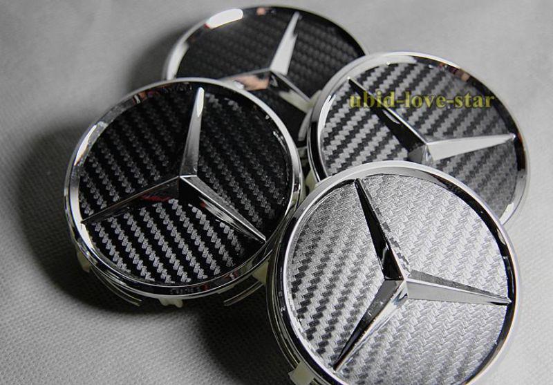 God 3" carbon fiber black modify benz wheel center hub rim caps cover 75mm