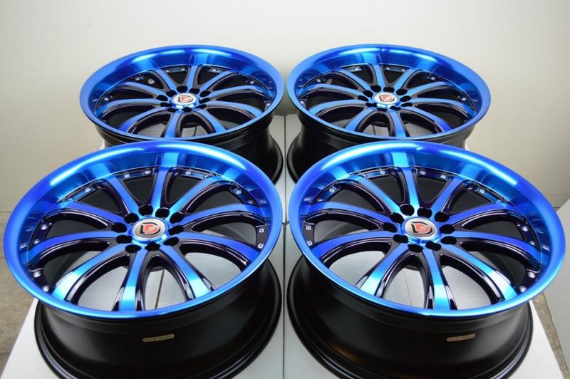 18 drift blue rim wheel maxima avenger altima camry accord mkz fusion mustang tc