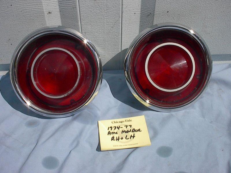 Amc matador coup  tail lights with lenses rh and lh good condition