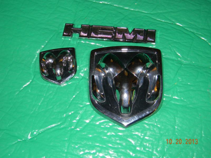 Hemi and dodge emblems, all 3  17.99 shipping 4.50  to lower 48