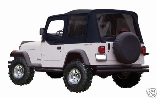New 1989-1995 replacement soft top jeep yj wrangler for half doors black