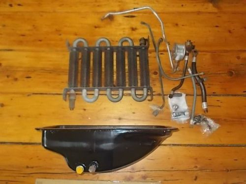 Land rover series 2 a &amp; iii used original military oil cooler kit with oil pan
