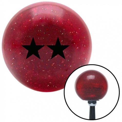 Black officer 08 - major general red metal flake shift knob w/ 16mm x 1.5