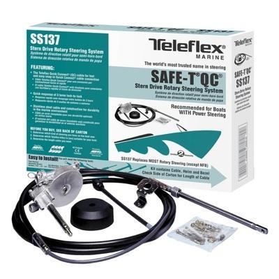 Teleflex safe-t "qc" boat rotary steering system 12' - 16' u choose length 