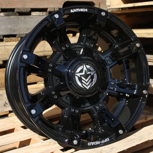 17x9 gloss black defender a711 8x170 -12 wheels fun country lt315/70r17 tires