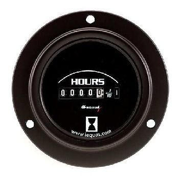 Equus 2 inch black faced analog hourmeter gauge 6210 new
