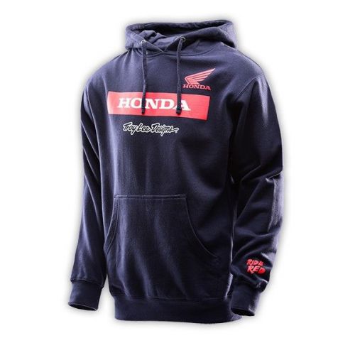 Troy lee designs 2016 honda wing block mens pullover hoodie navy blue/red